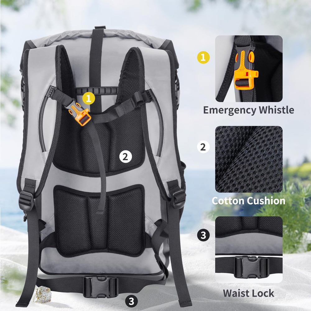 iculbag padded back panel and lumbar pad with adjustable straps for comfortable carrying on trails