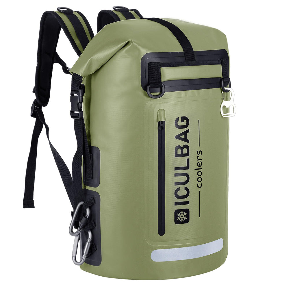 iculbag front view with roll-top showing waterproof protection and secure seal