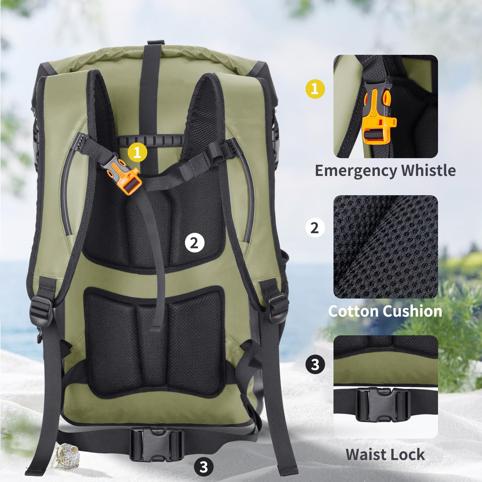 iculbag interior pocket and main compartment organized for gear protection