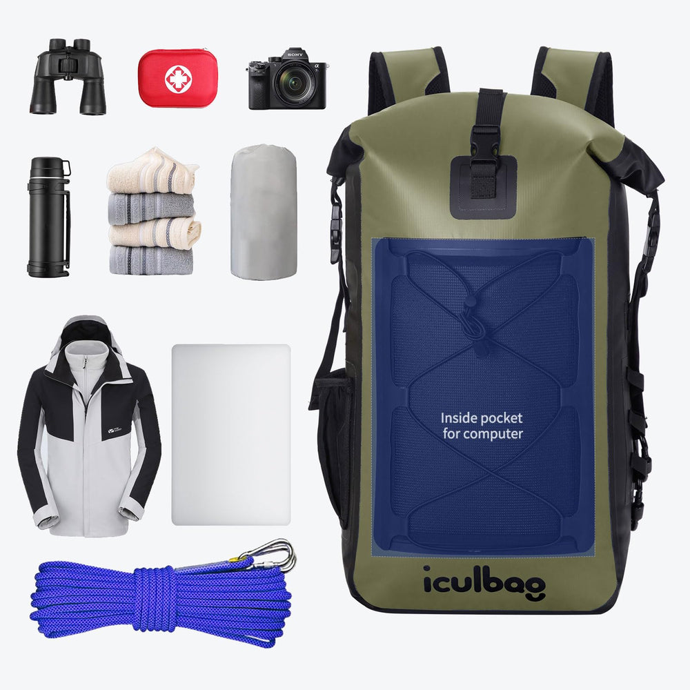 iculbag side mesh pocket and exterior hook for quick-access and secure carry