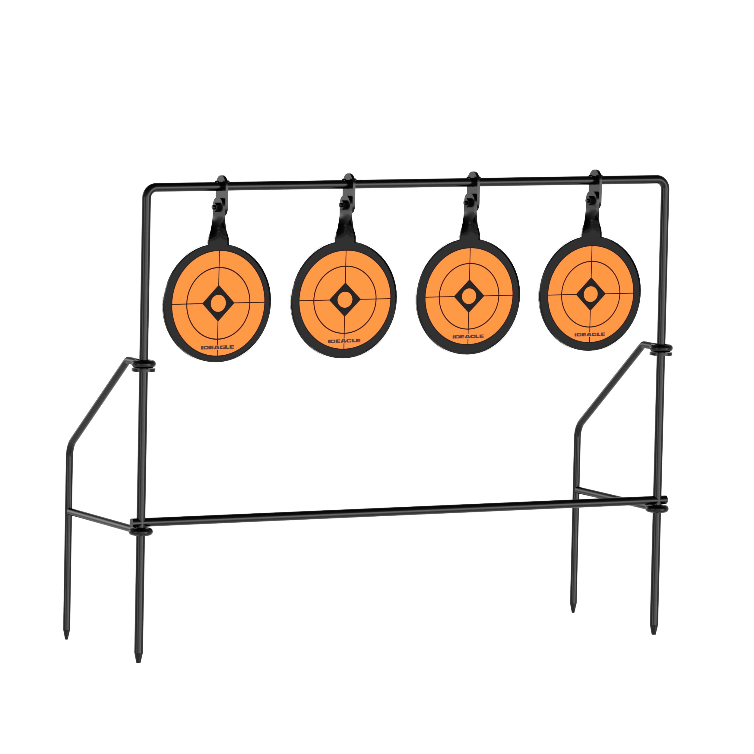 Ideagle front view spinning target showing large plate and clear aiming benefit