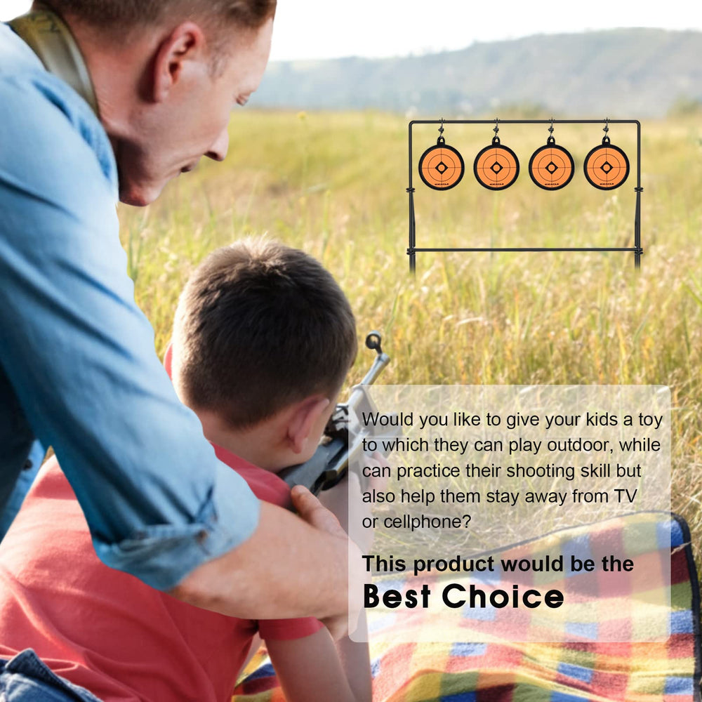 Ideagle lifestyle backyard range setup illustrating portability and family practice benefit