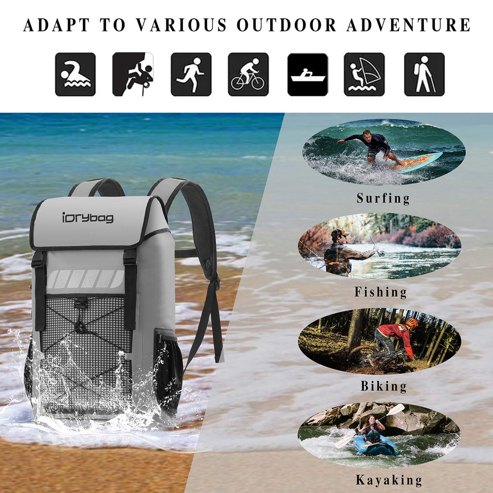 IDRYBAG on a kayak showing real-world use and water protection benefit