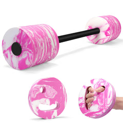 IEBIYO swim barbell front view showing full length and bright color benefit visibility