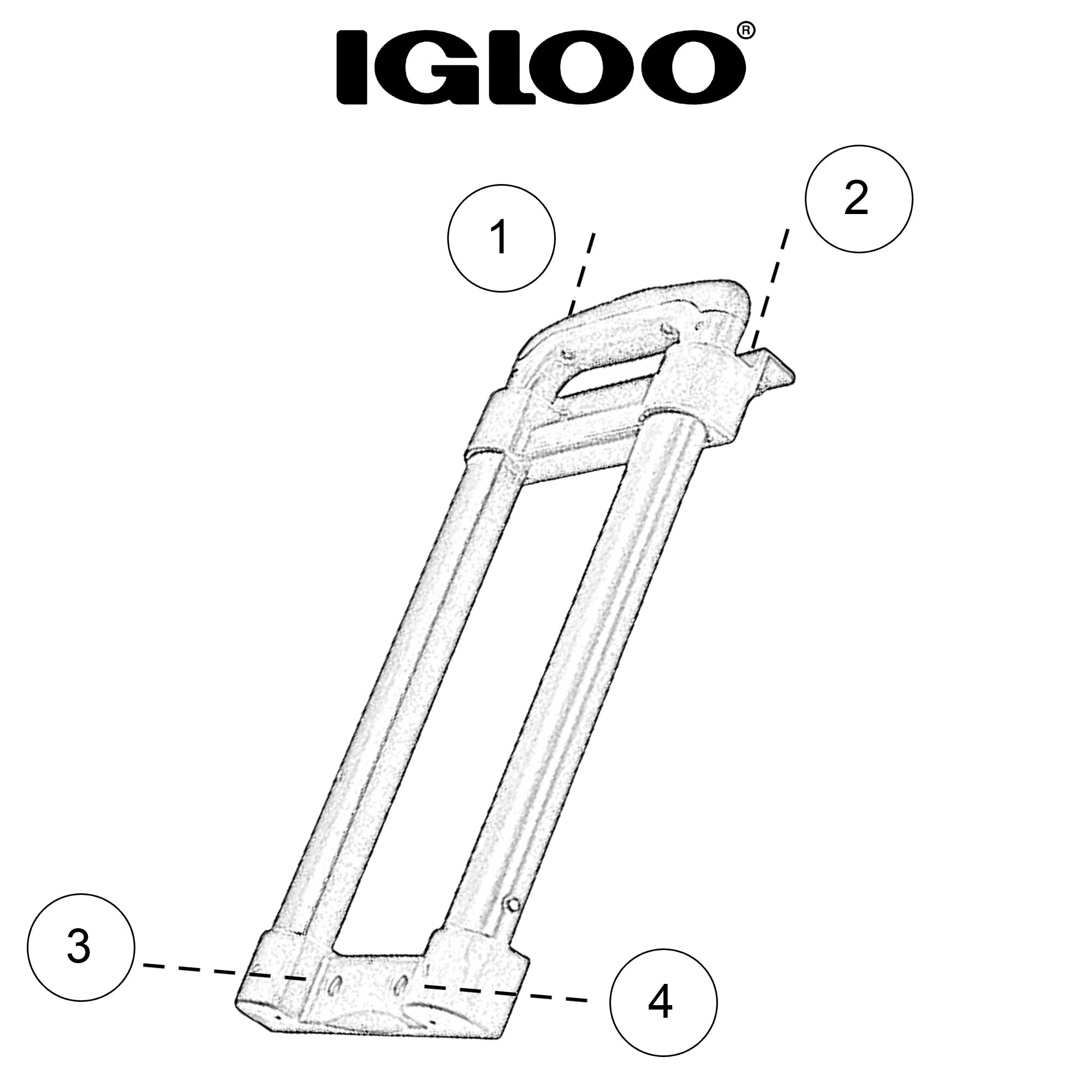 Igloo handle attached to cooler in use showing restored mobility benefit
