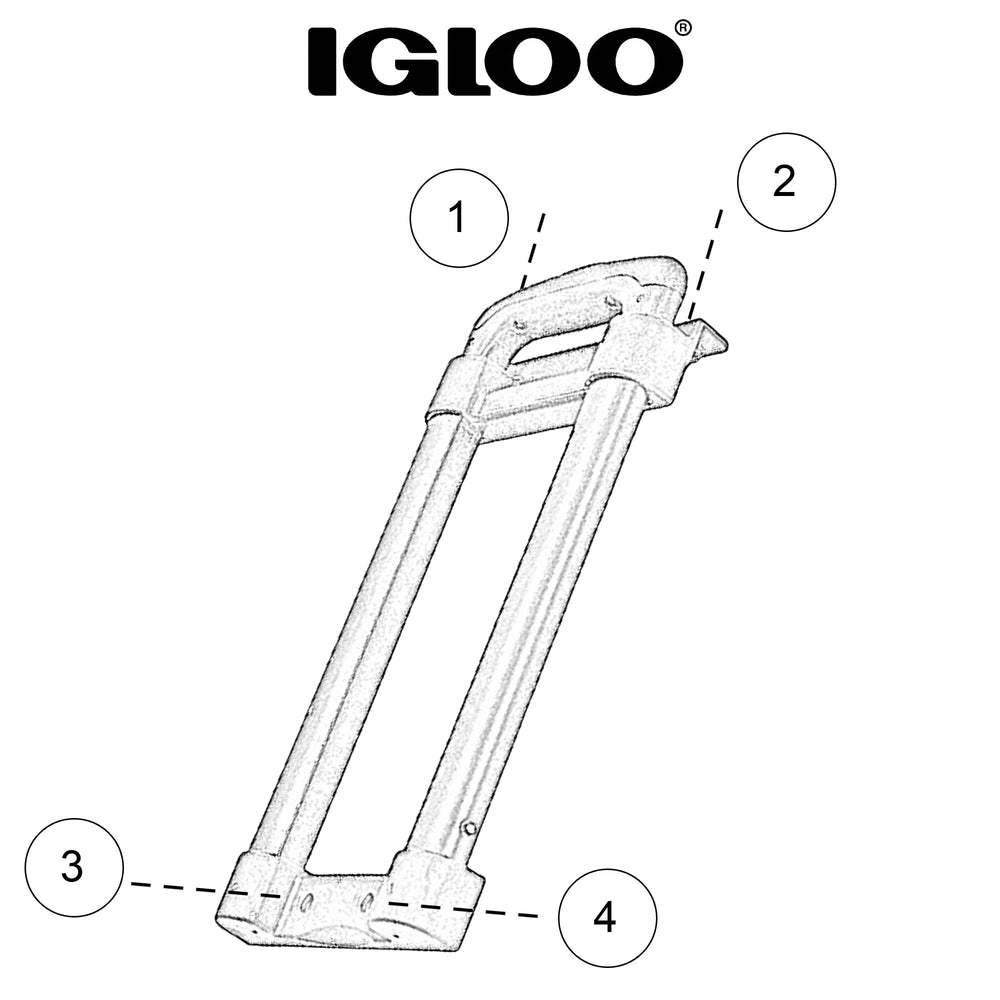 Igloo handle attached to cooler in use showing restored mobility benefit