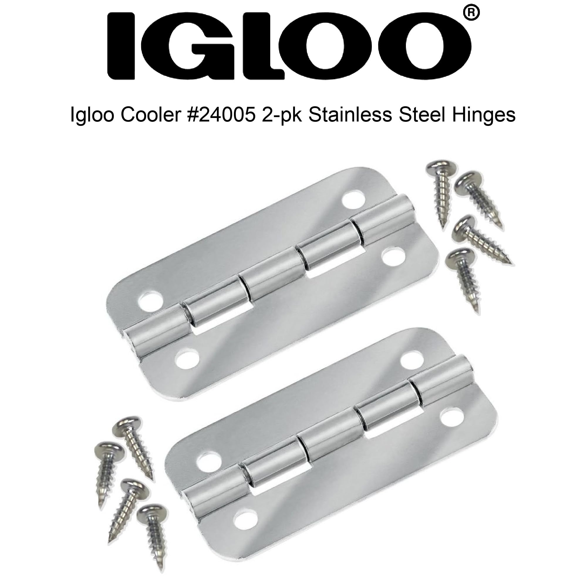 Igloo hinge mounted on cooler demonstrating restored lid alignment and function