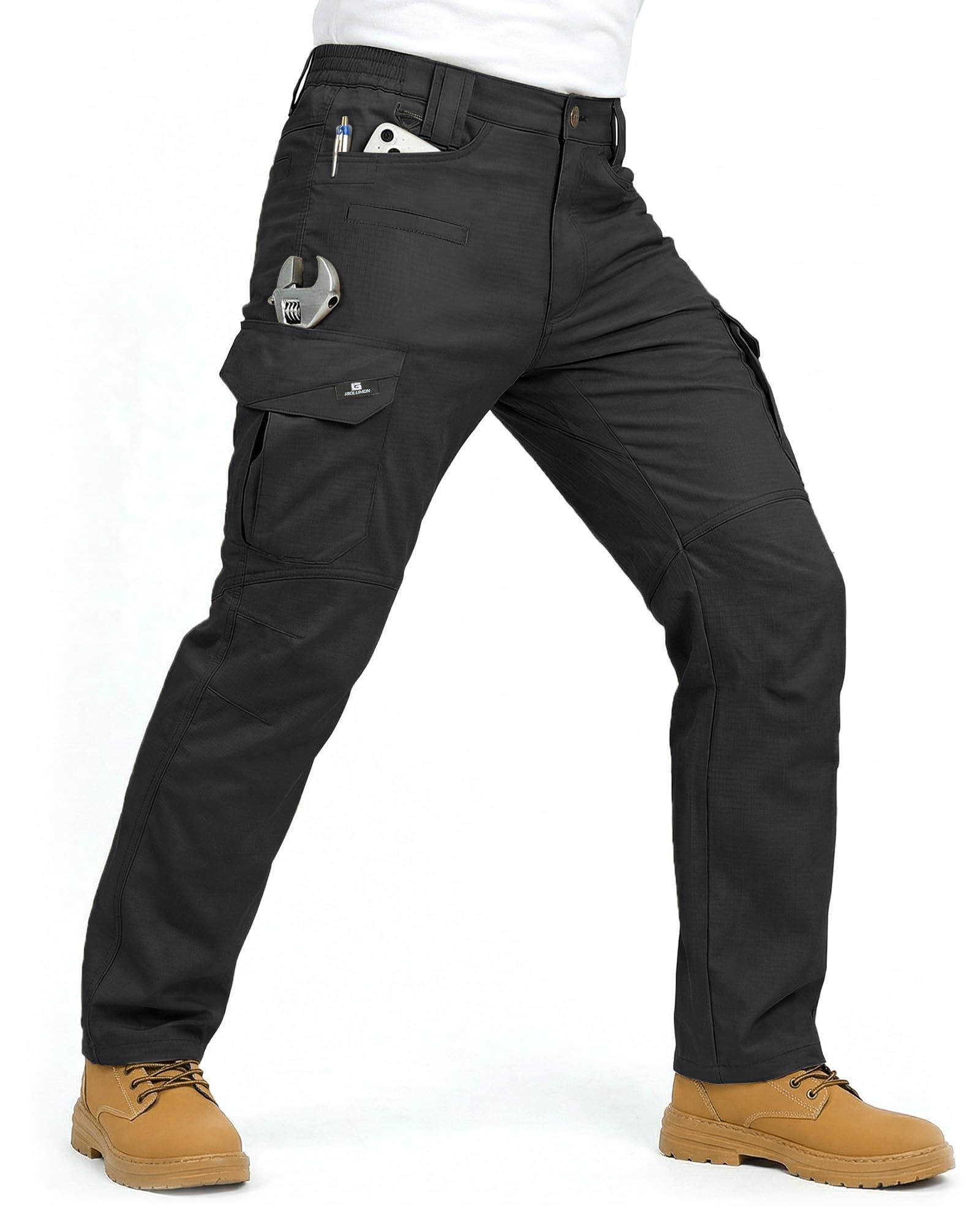IGOLUMON front view showing overall fit and pocket layout for efficient work