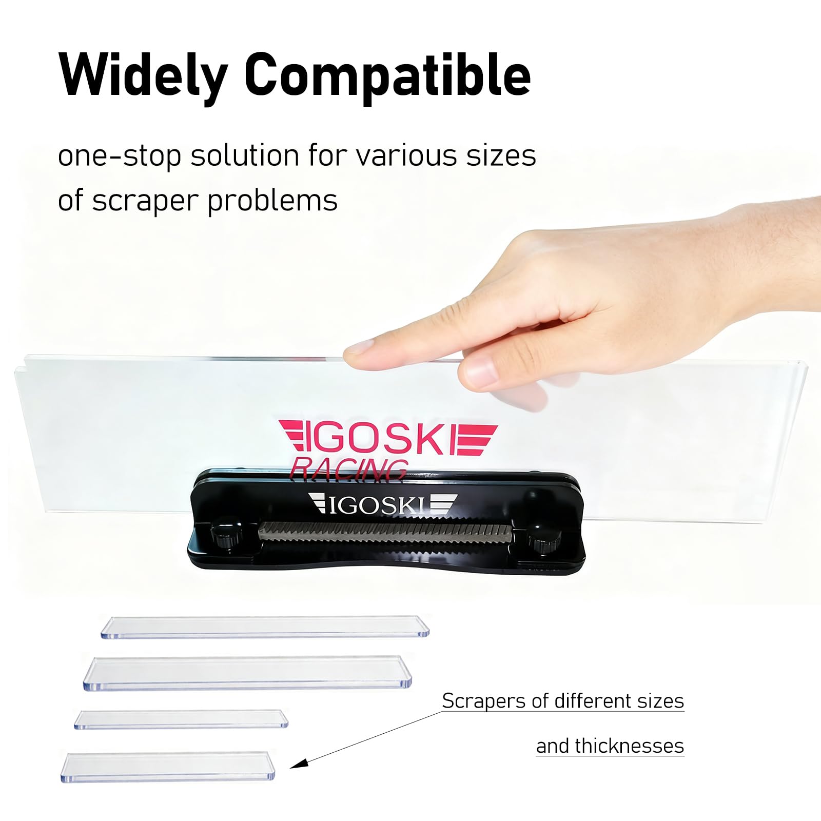 IGOSKI tuner in use restoring scraper edge for cleaner wax removal benefit