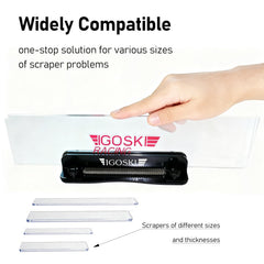 IGOSKI tuner in use restoring scraper edge for cleaner wax removal benefit