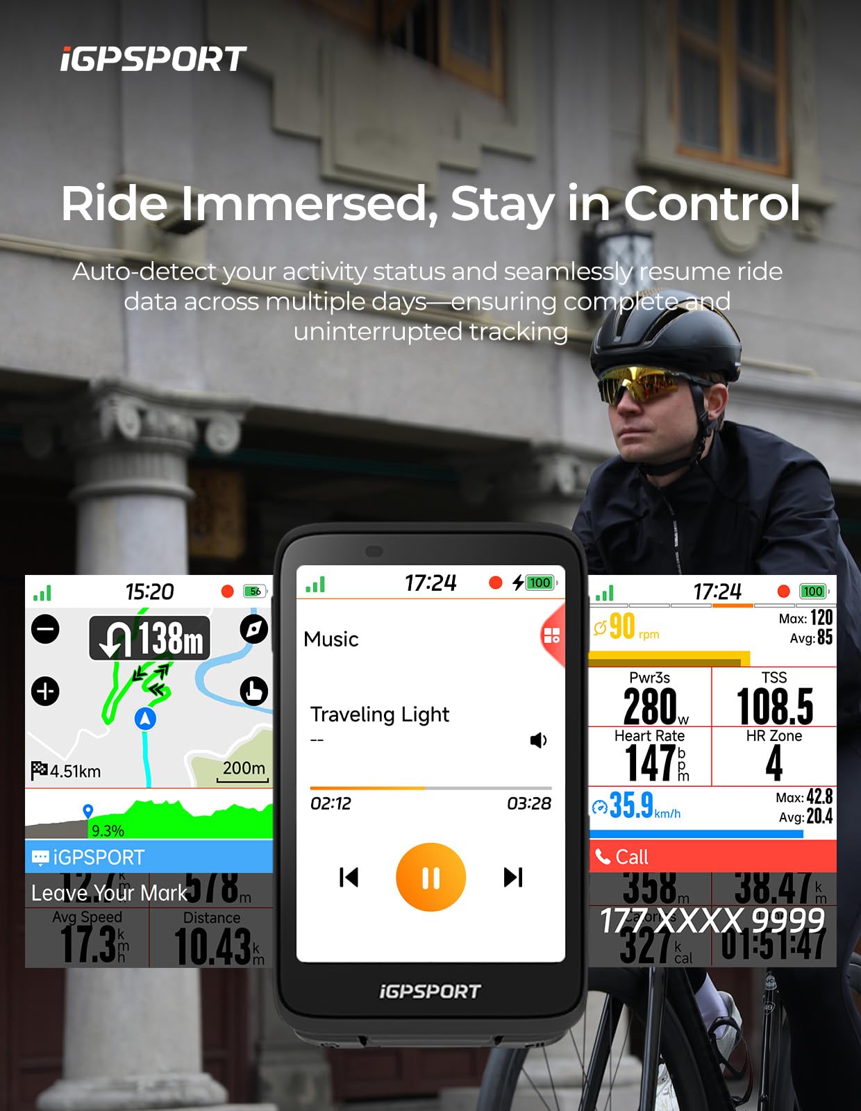 iGPSPORT BiNavi map navigation view guiding accurate turns