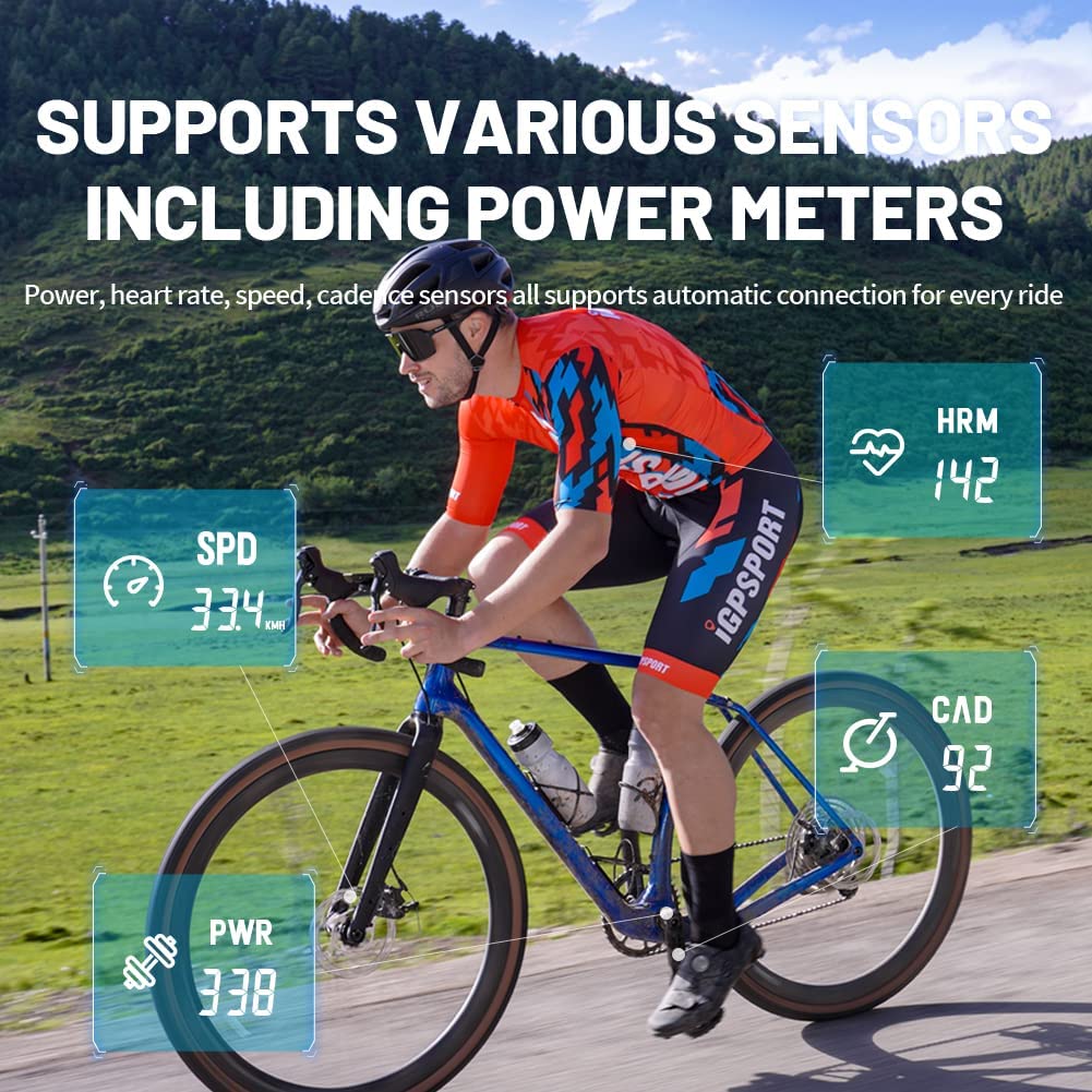 iGPSPORT app on phone illustrating Bluetooth sync and effortless sharing benefit