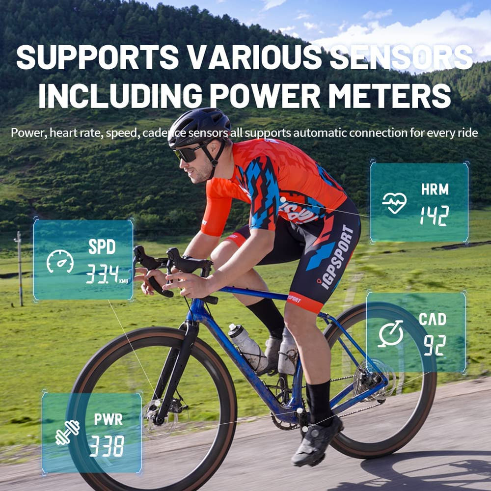 iGPSPORT app on phone illustrating Bluetooth sync and effortless sharing benefit