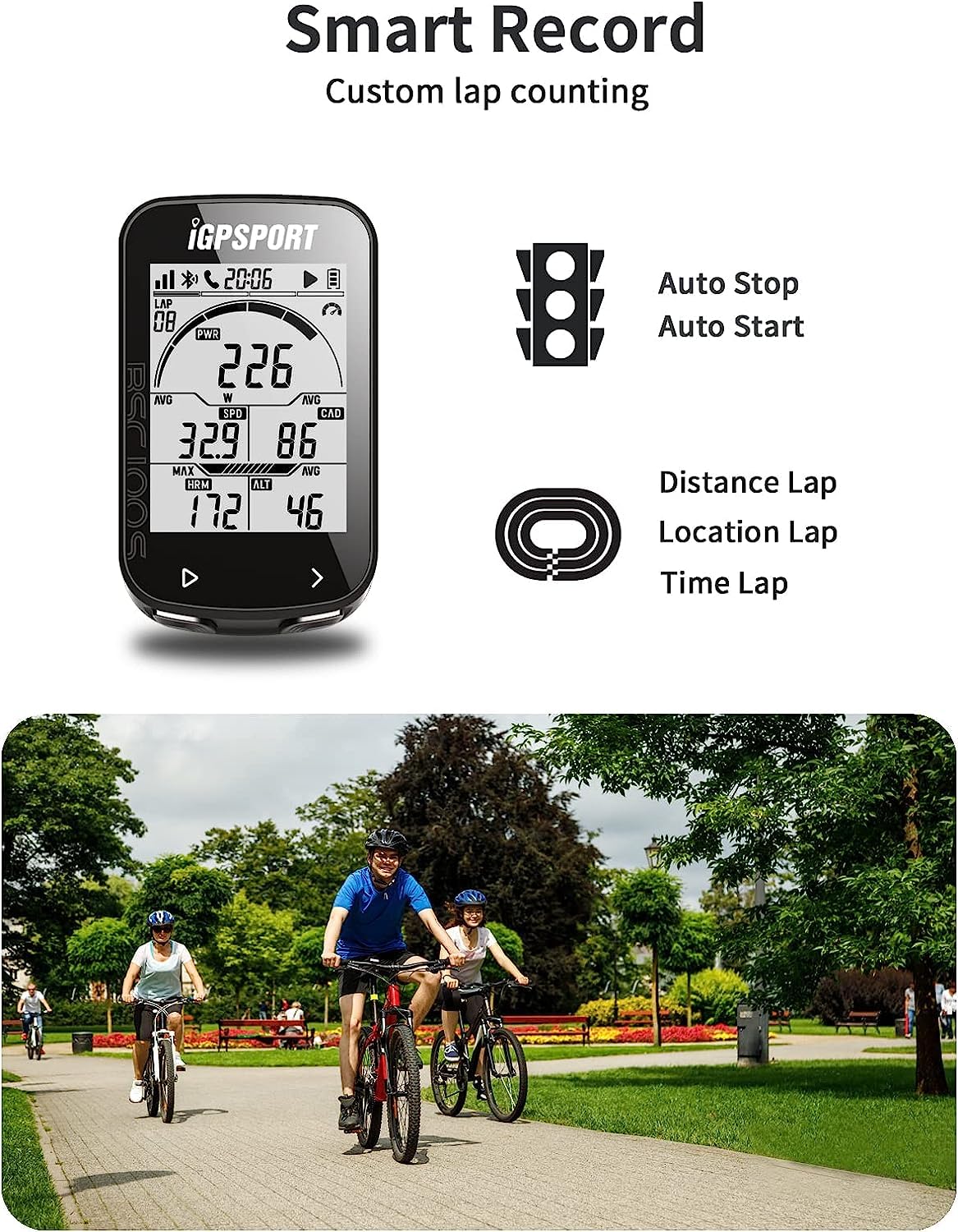 iGPSPORT mounted on handlebar during ride delivering real-time metrics benefit