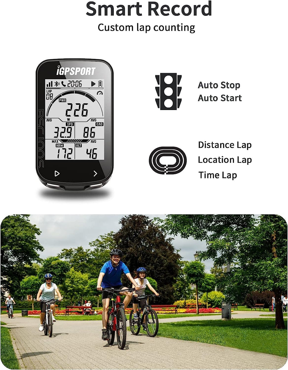 iGPSPORT mounted on handlebar during ride delivering real-time metrics benefit