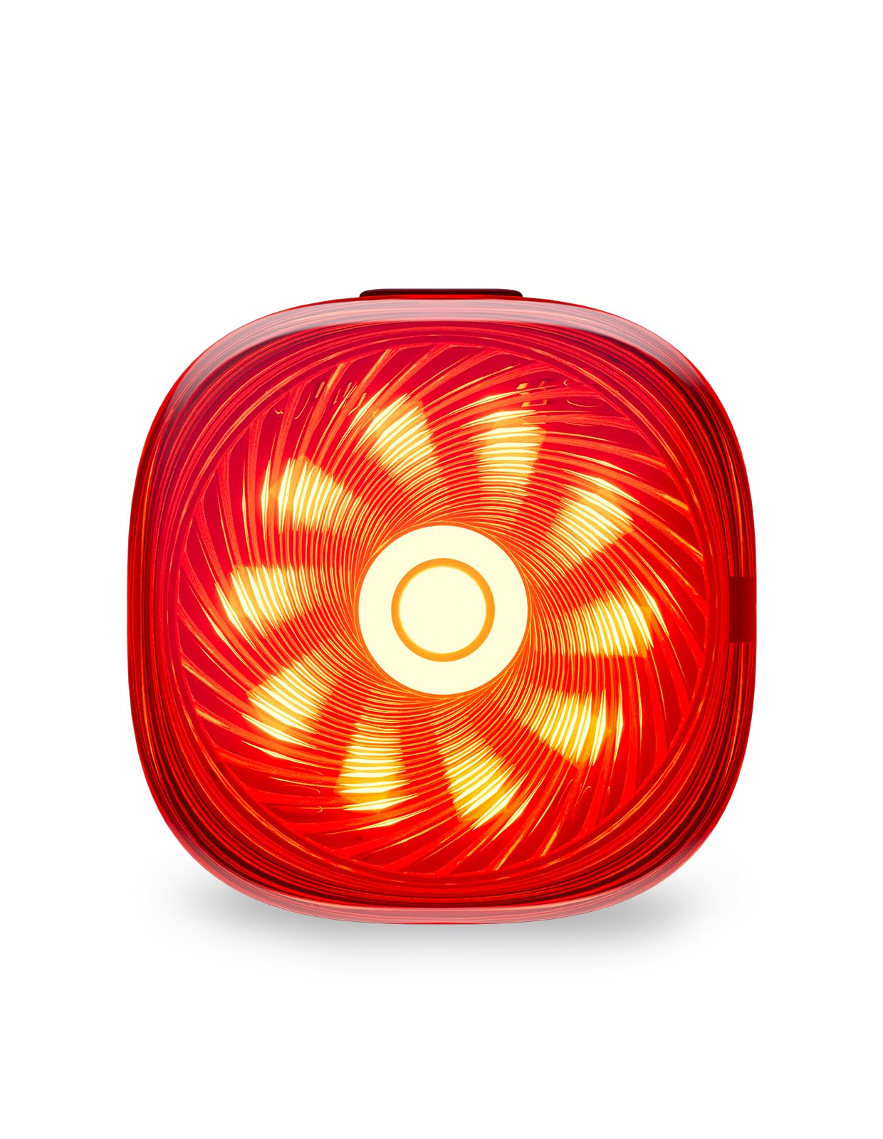 iGPSPORT TL50 front view showing wide 280° lens and roadway visibility benefit