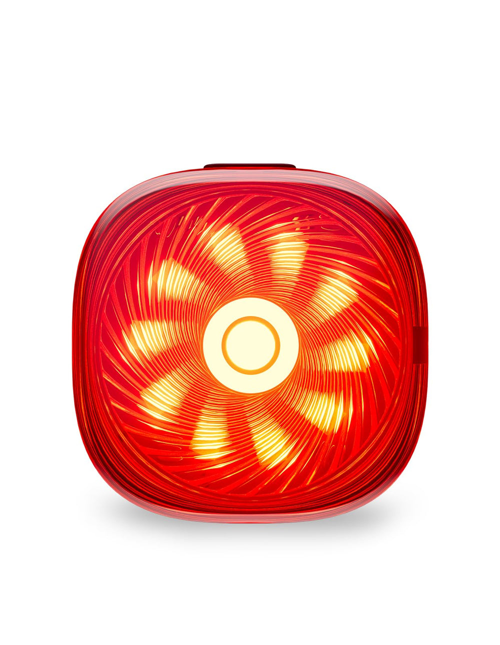 iGPSPORT TL50 front view showing wide 280° lens and roadway visibility benefit