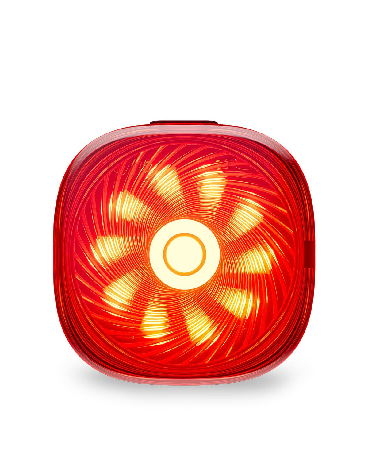 iGPSPORT TL50 front view showing wide 280° lens and roadway visibility benefit