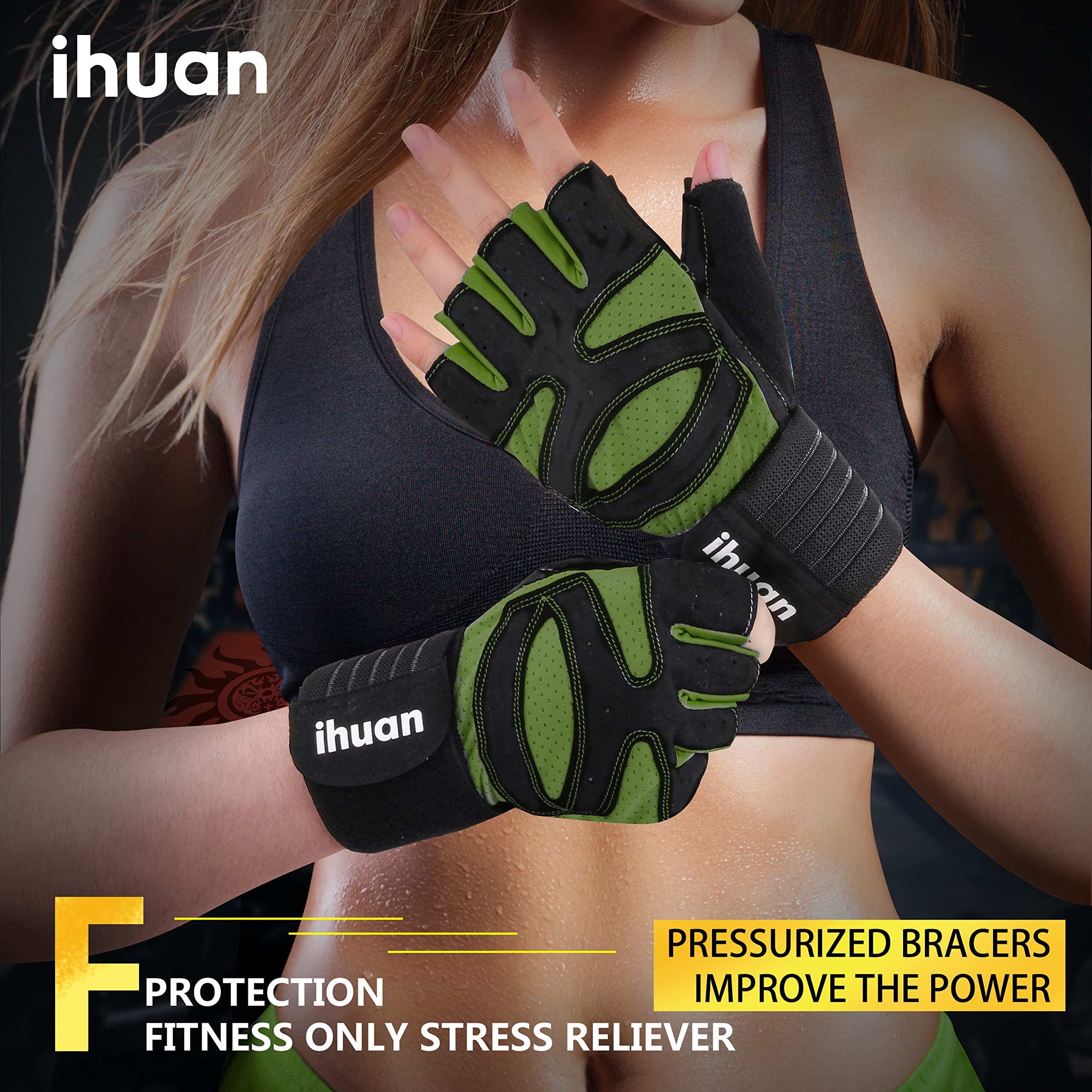 ihuan gloves in use on pullup bar providing protection and improved hold
