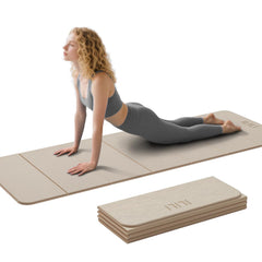 ilili folded mat front view showing compact storage and easy portability