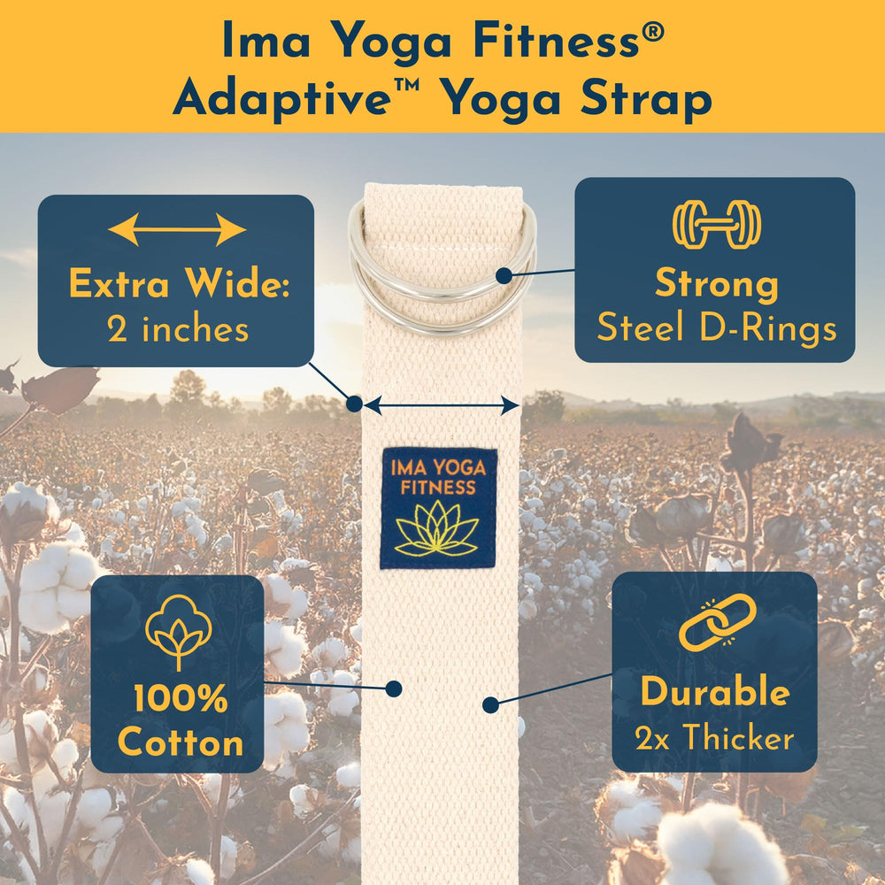Ima Yoga Fitness steel D-rings close-up demonstrating secure adjustable hold