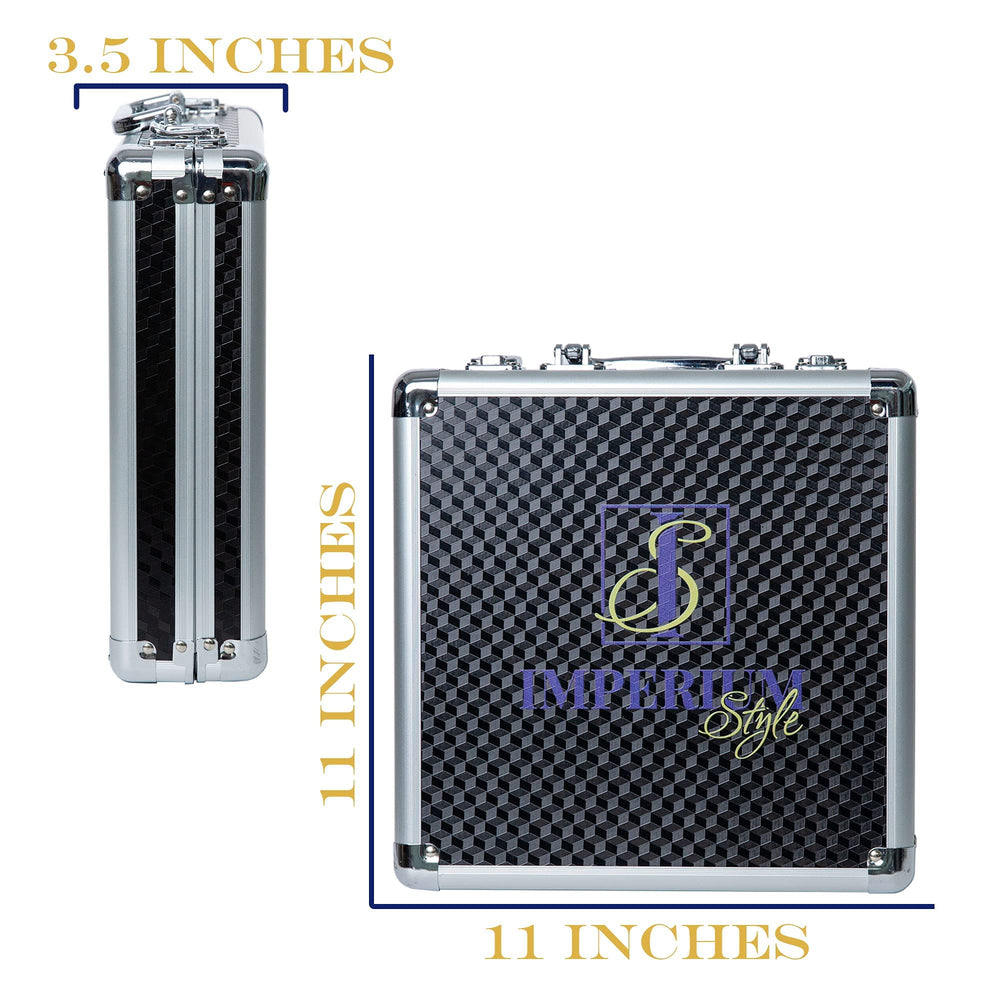 Imperium Style sleek black-and-silver case closed for protected transport