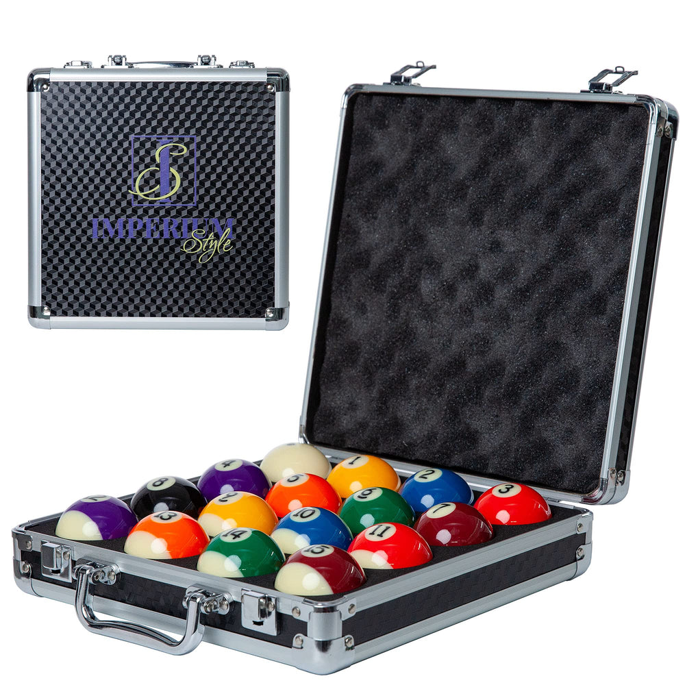 Imperium Style cue ball and striped balls detail for accurate shot control