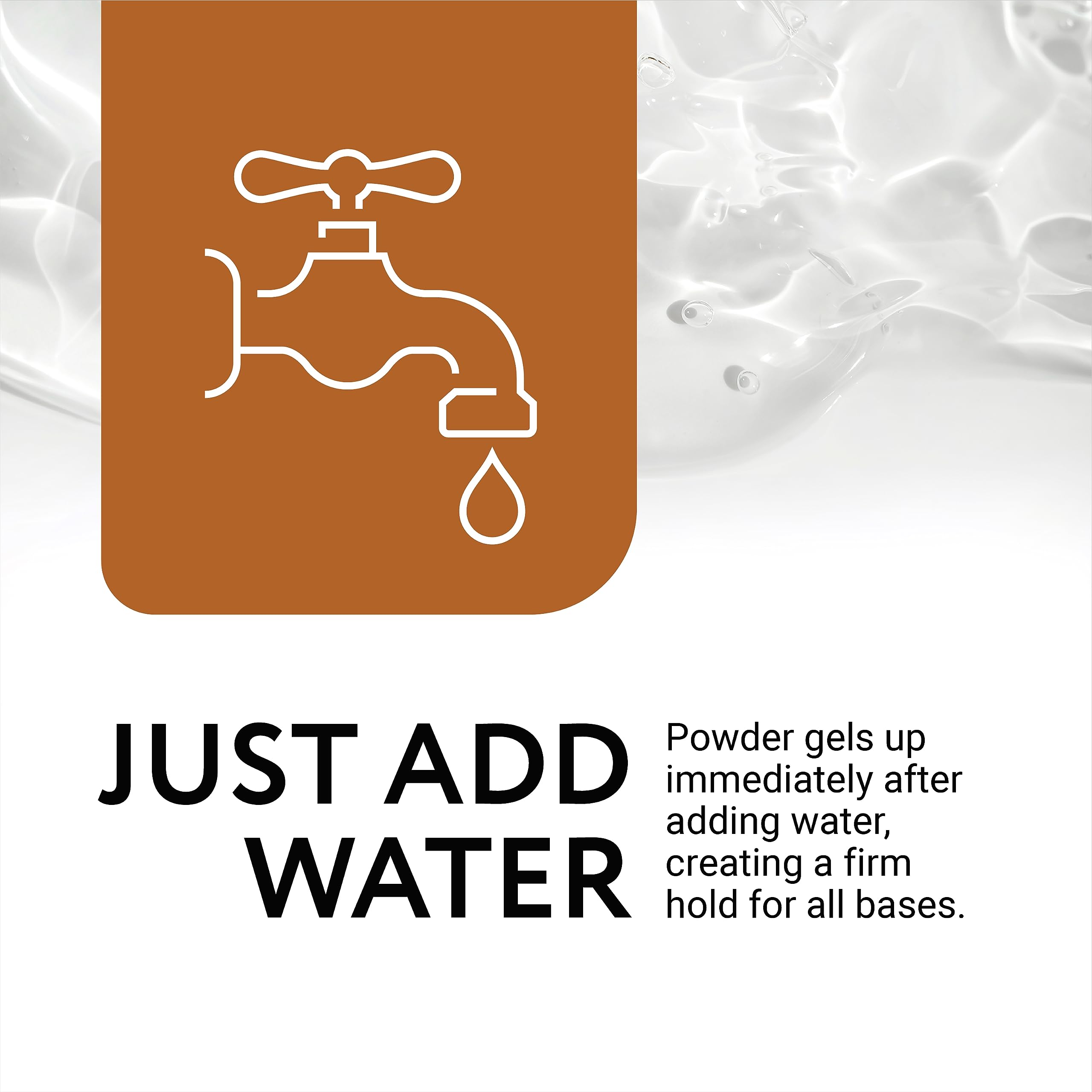 IMPRESA gel texture in hand illustrating thick pourable consistency benefit