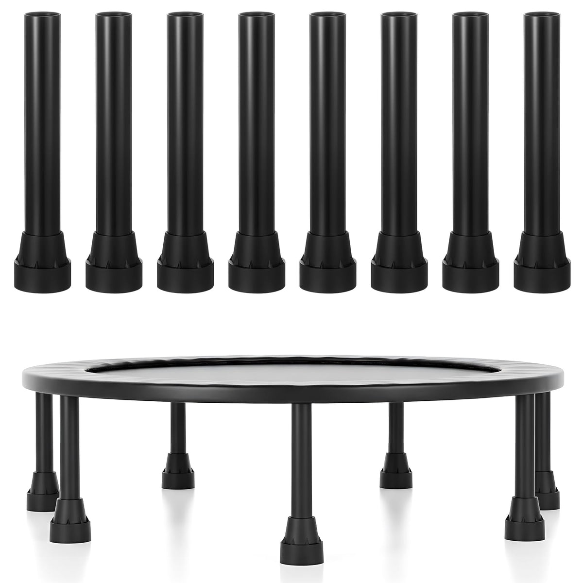 Innconee replacement legs front view showing complete eight-piece set for secure support