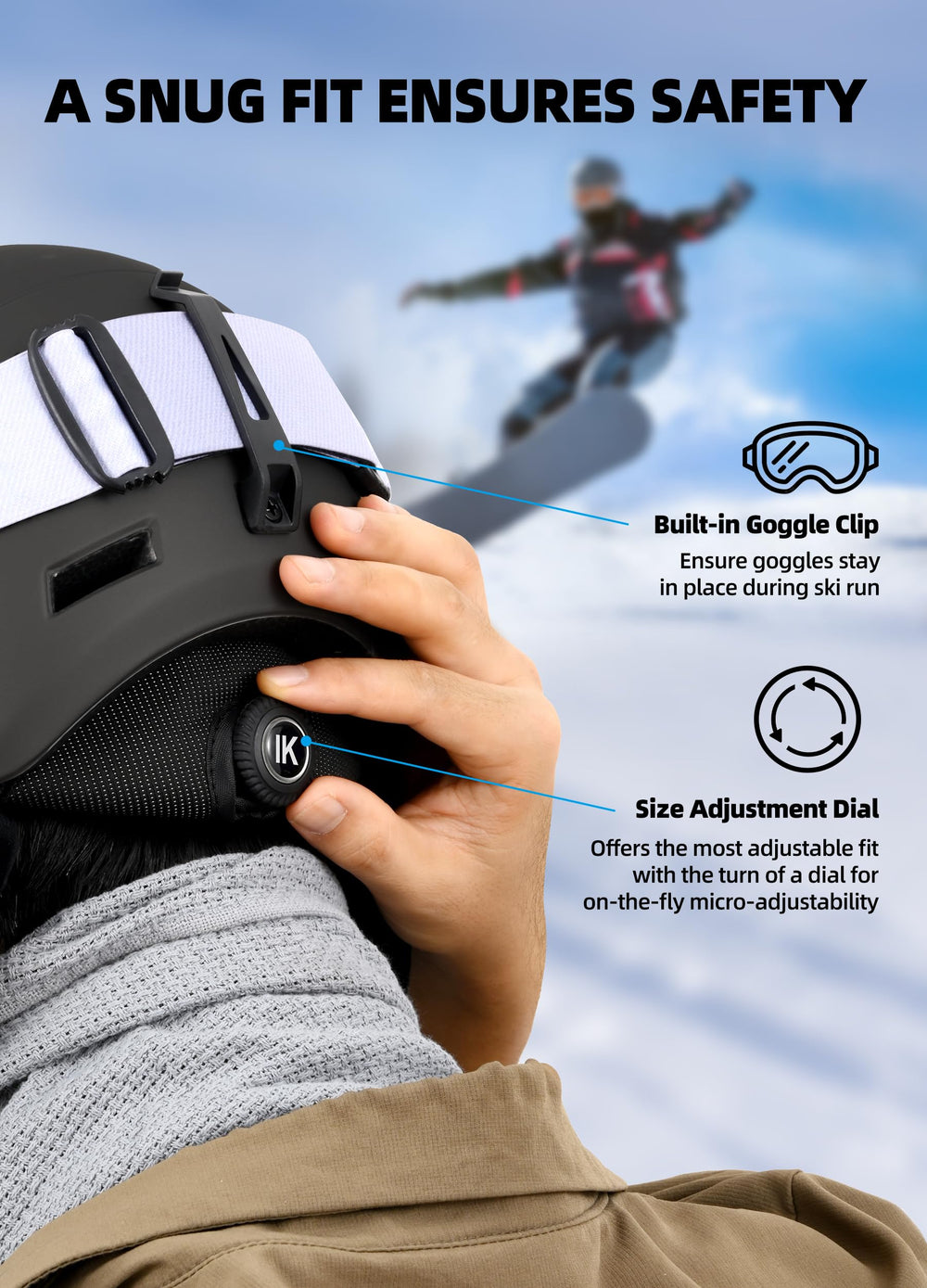 InnerKing quick-release chin buckle for easy one-hand use
