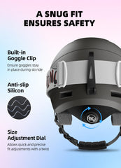 InnerKing goggles lens detail showing anti-fog and clear vision benefit