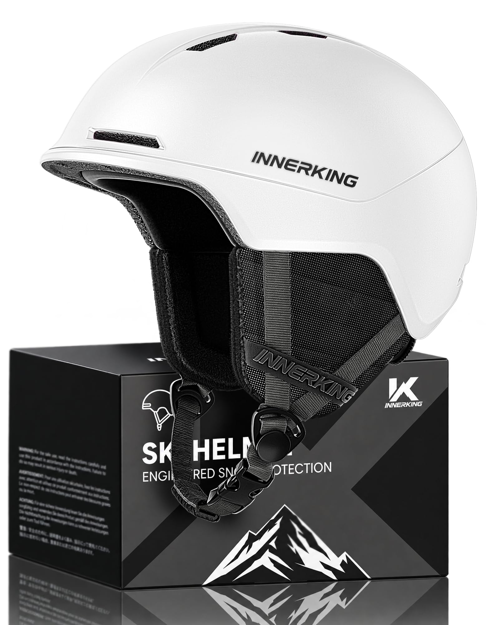 InnerKing helmet front view showing sleek shell and visibility benefits