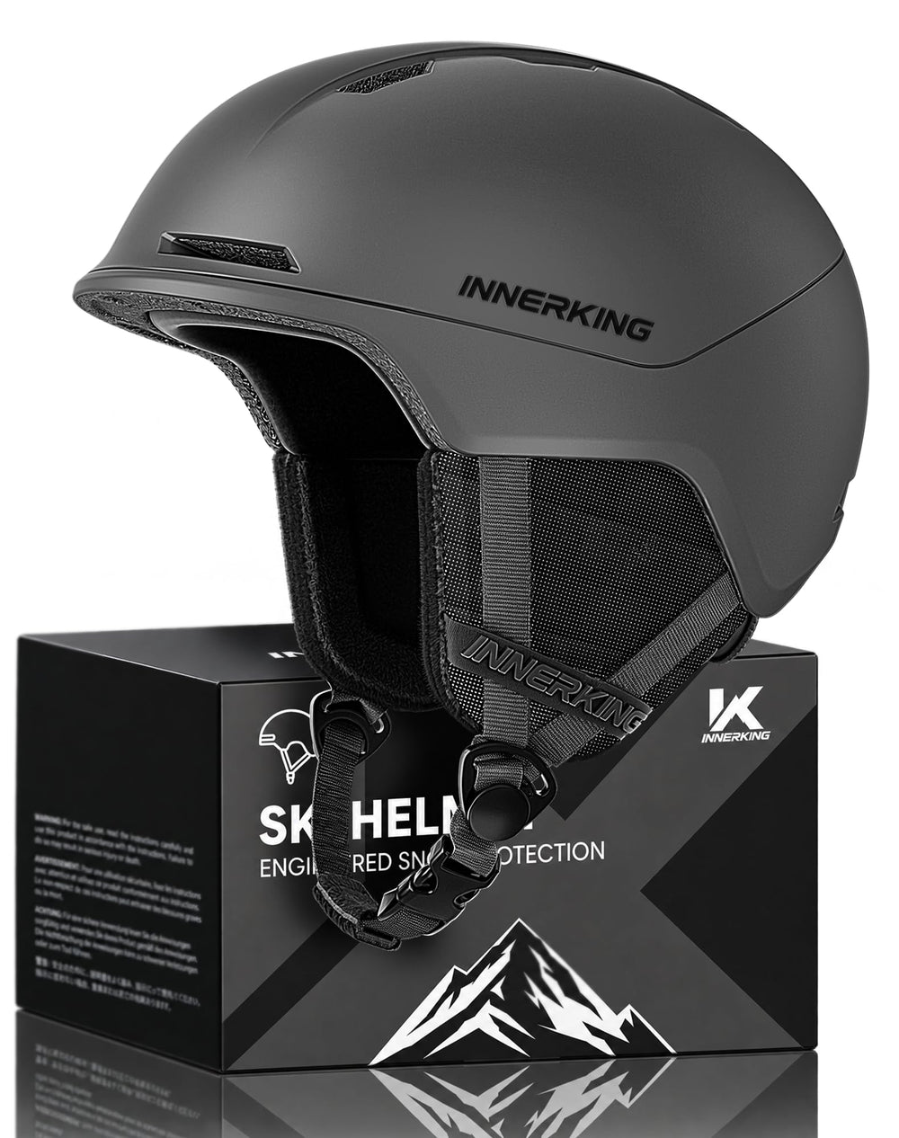InnerKing helmet front view showing shell and ventilation, lightweight protection