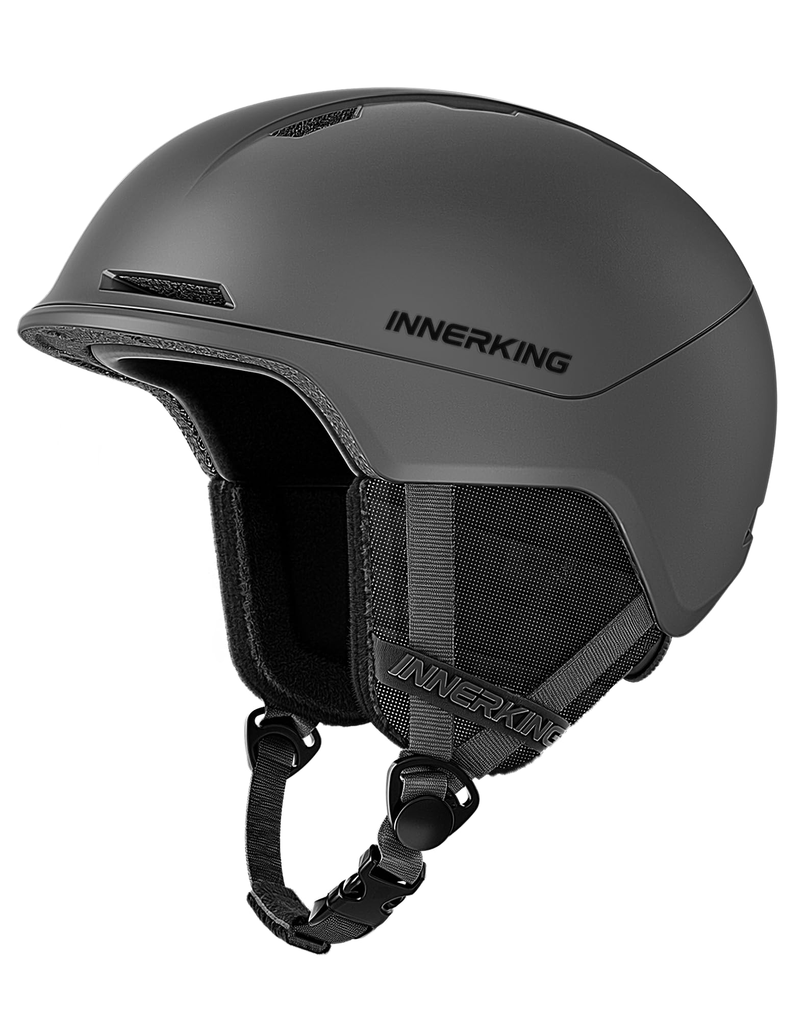 InnerKing helmet front view showing profile and secure fit benefit
