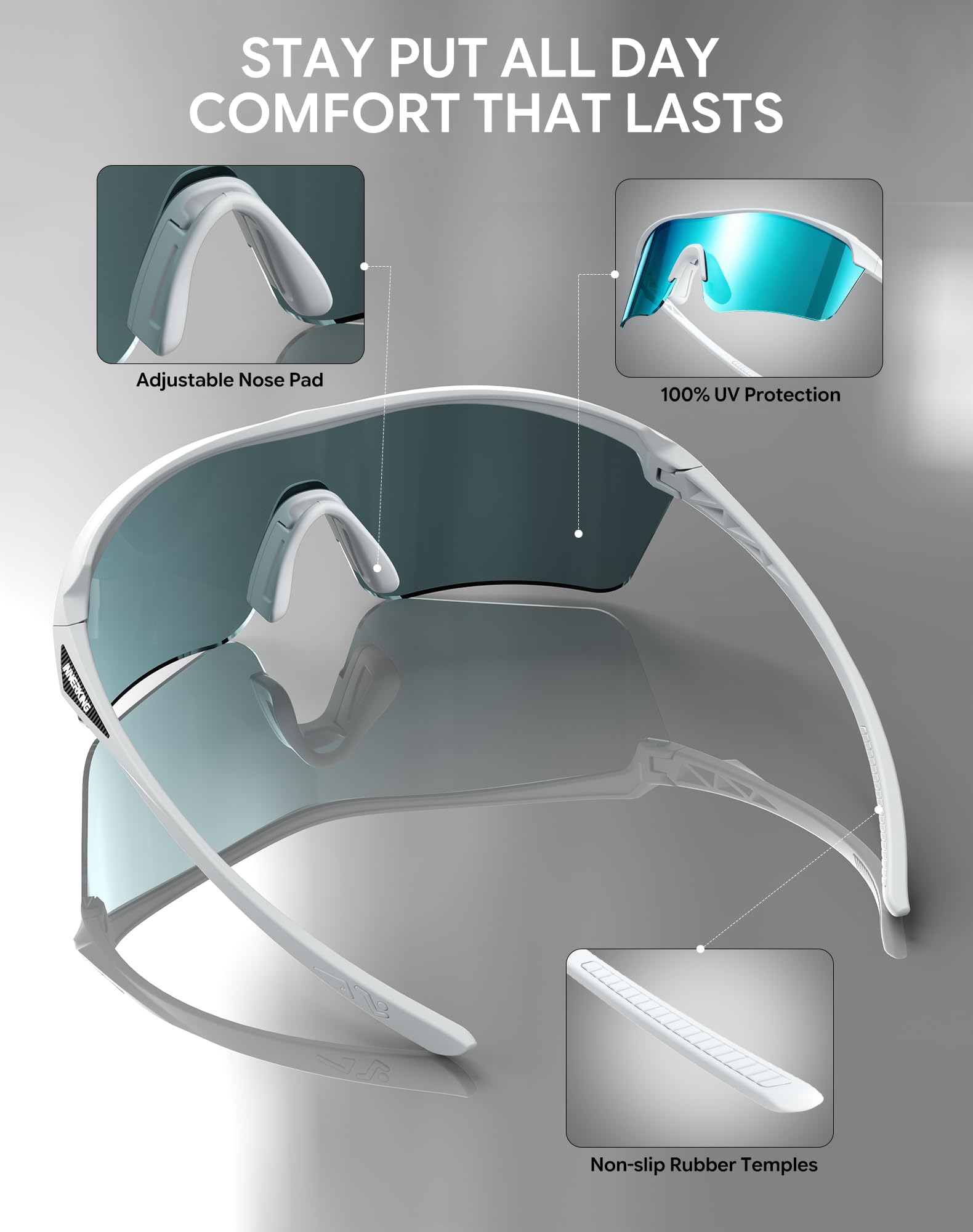 InnerKing helmet padded liner detail showing removable pads for comfort and hygiene