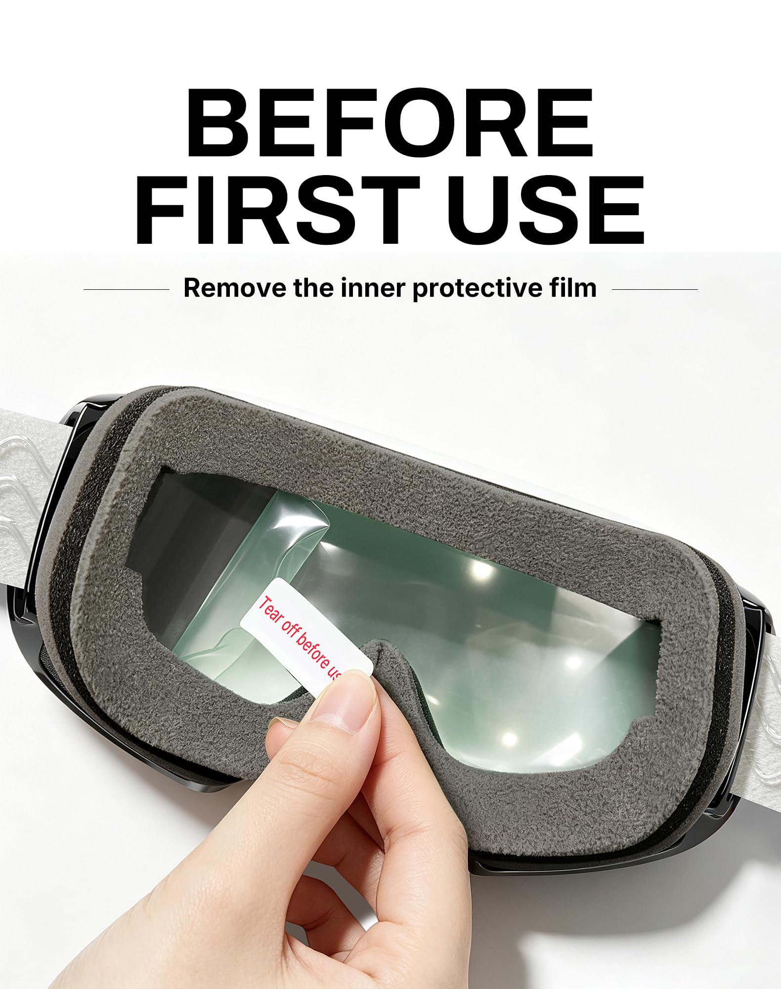 Innerking on-slope lifestyle shot showing clear vision and active benefit