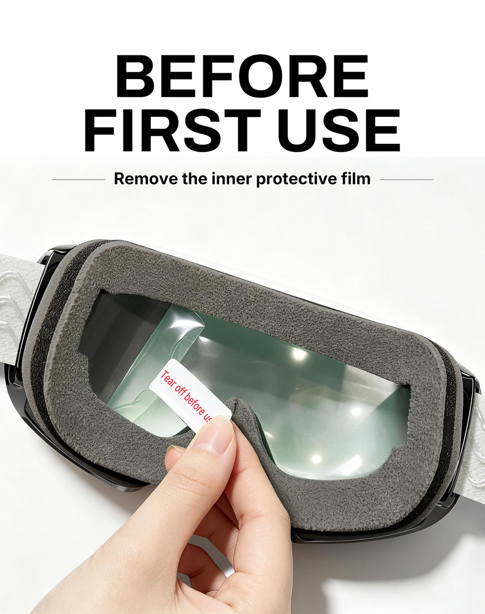 Innerking on-slope lifestyle shot showing clear vision and active benefit