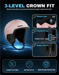 InnerKing helmet side profile with goggles demonstrating secure goggle integration