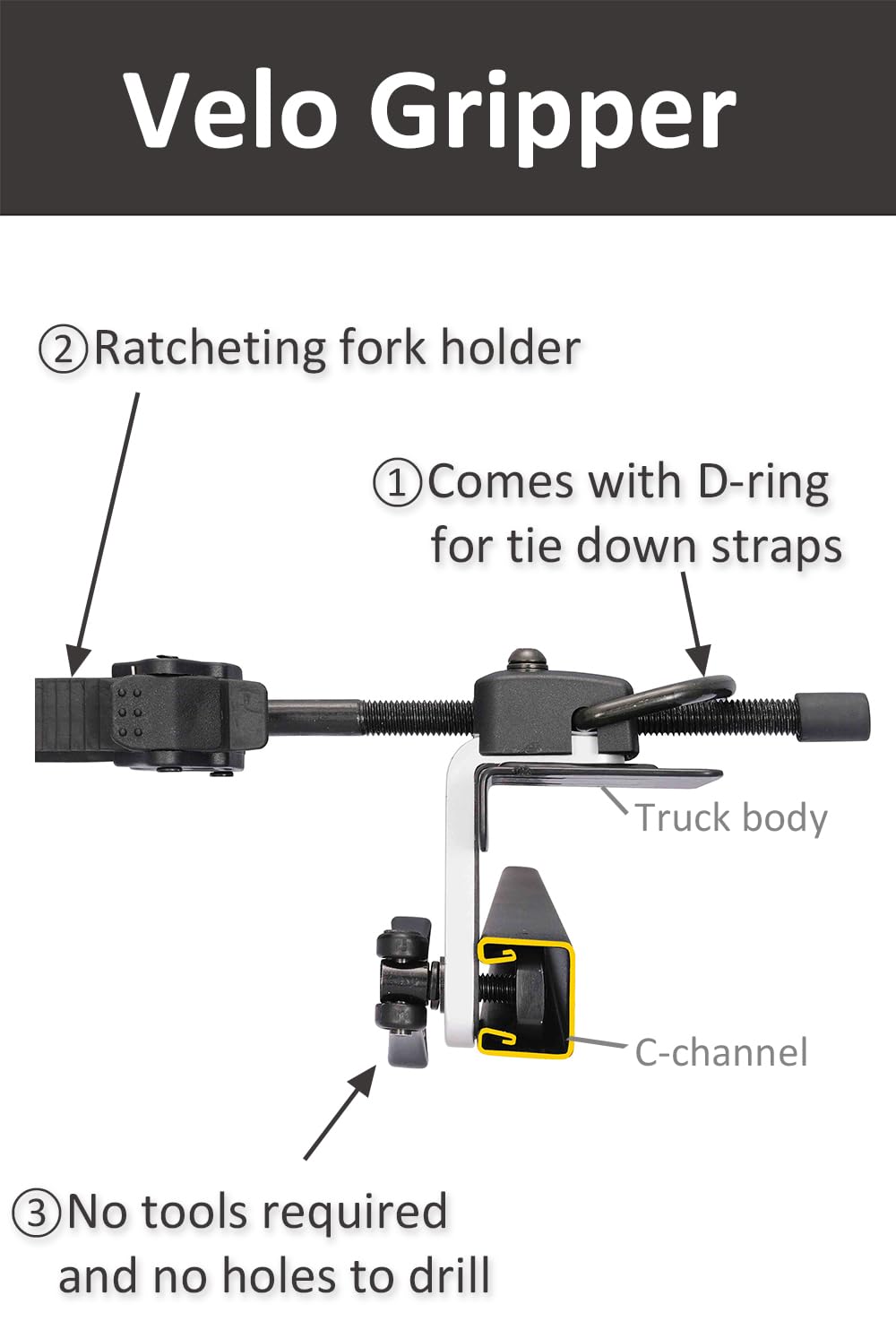 INNO RT202 showing bike in truck bed for clear size and space comparison