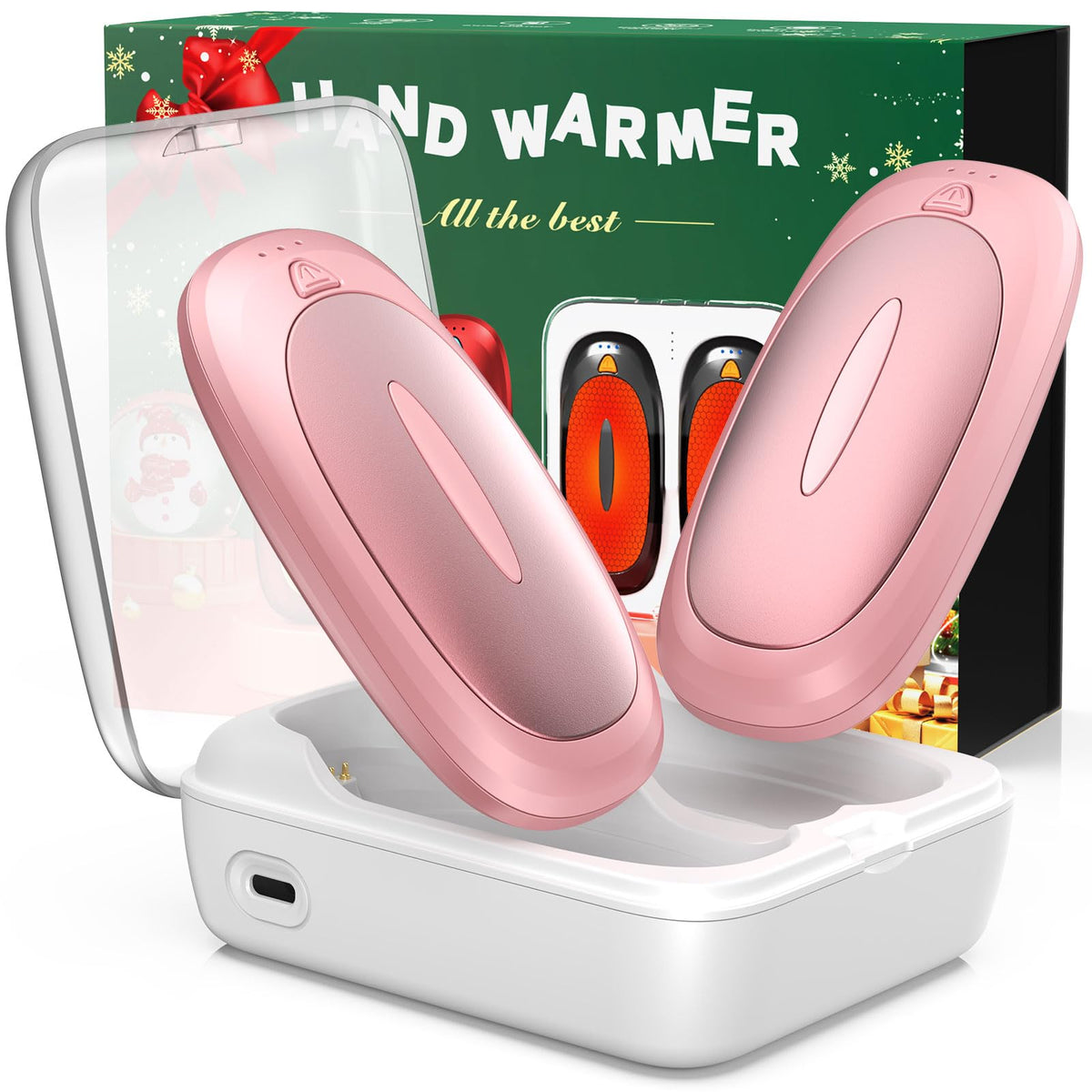 Innopower front view with charging case showing portability and organization
