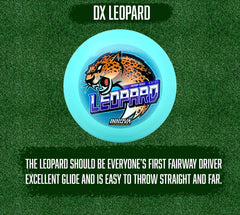 Innova Leopard disc closeup showing rim detail and easy-throw benefit