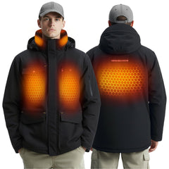 InoKraft heated jacket front view showing warmth and weather protection