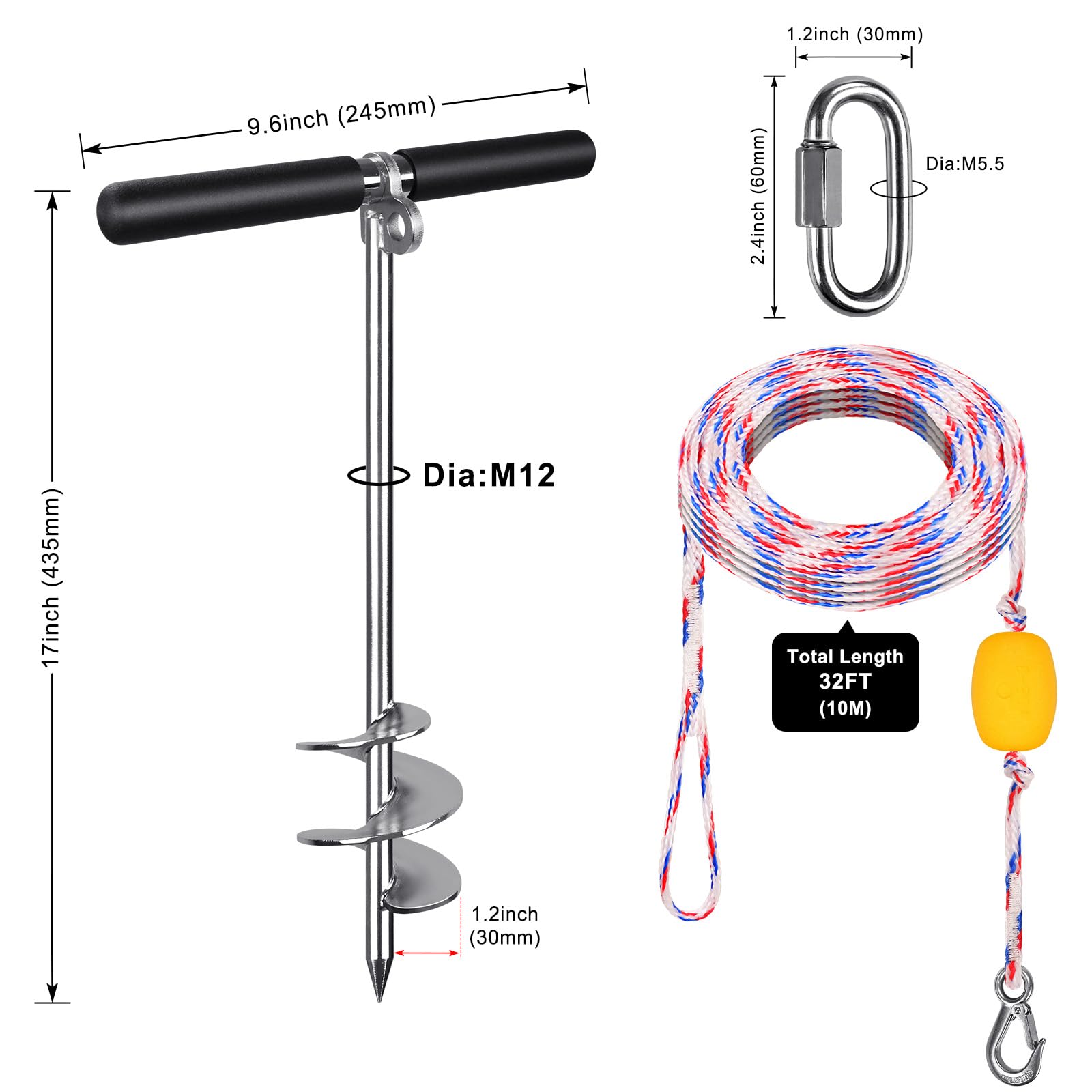 Insaga rope and carabiner connection offering secure attachment