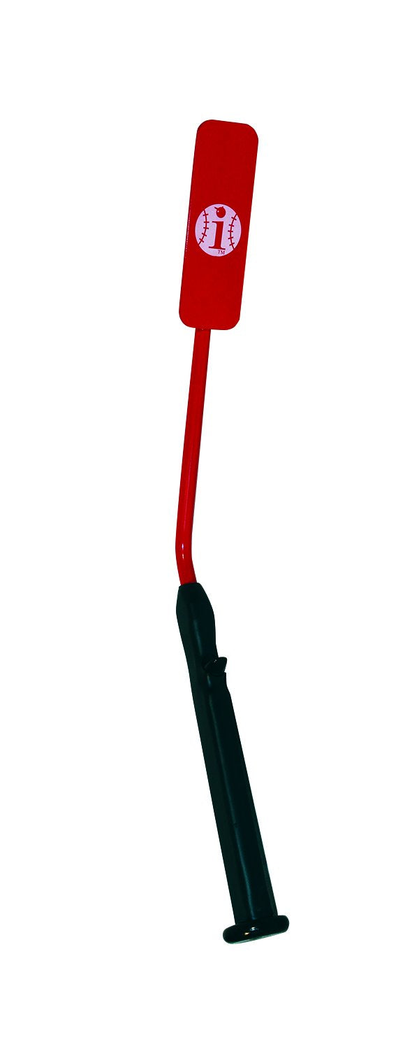 Insider Bat front view showing red-black finish and trigger handle for better grip