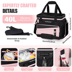INSMEER side pockets and front zip pocket organizing bottles and valuables