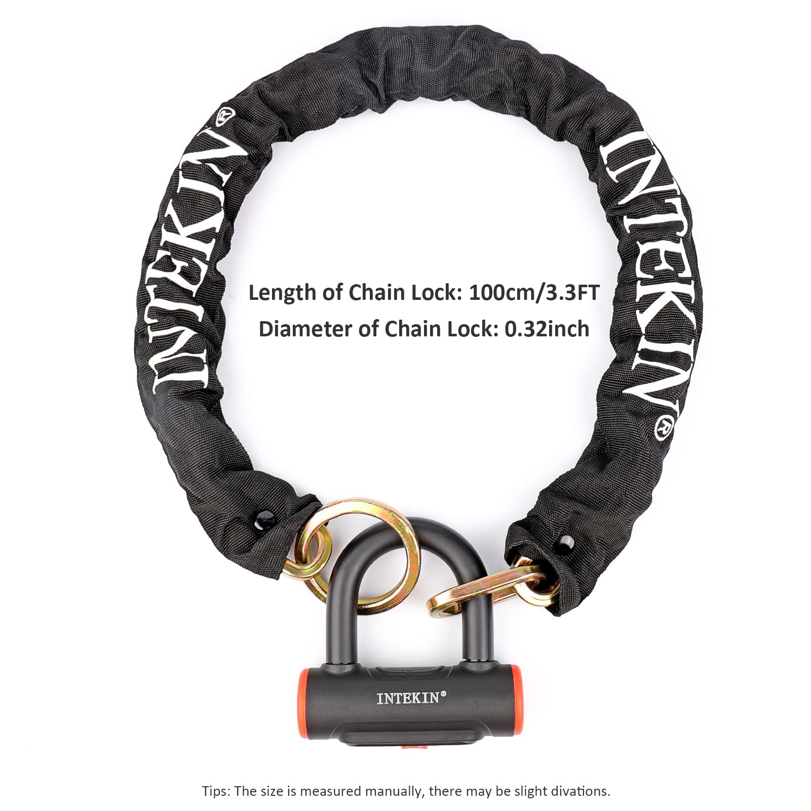 INTEKIN close-up of chain sleeve and heat-treated links for durability