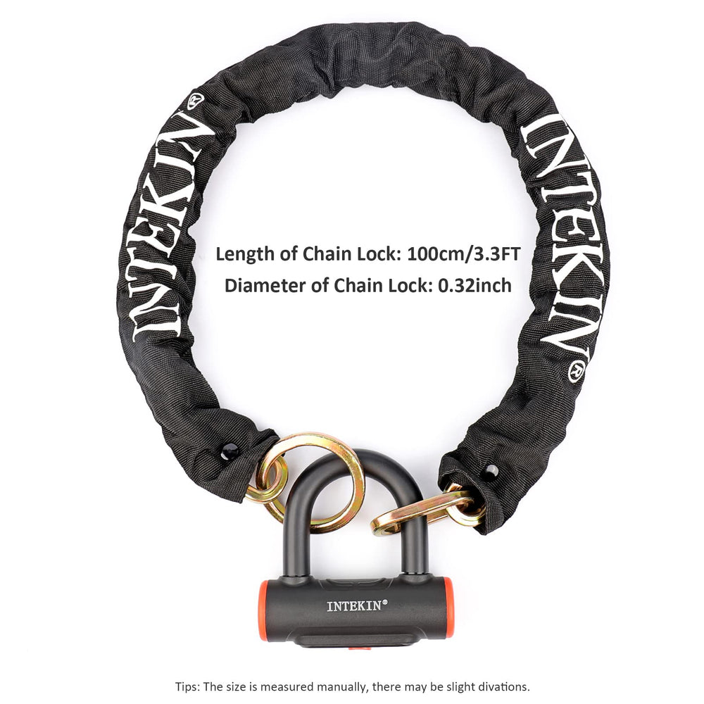 INTEKIN close-up of chain sleeve and heat-treated links for durability