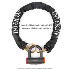 INTEKIN close-up of chain sleeve and heat-treated links for durability