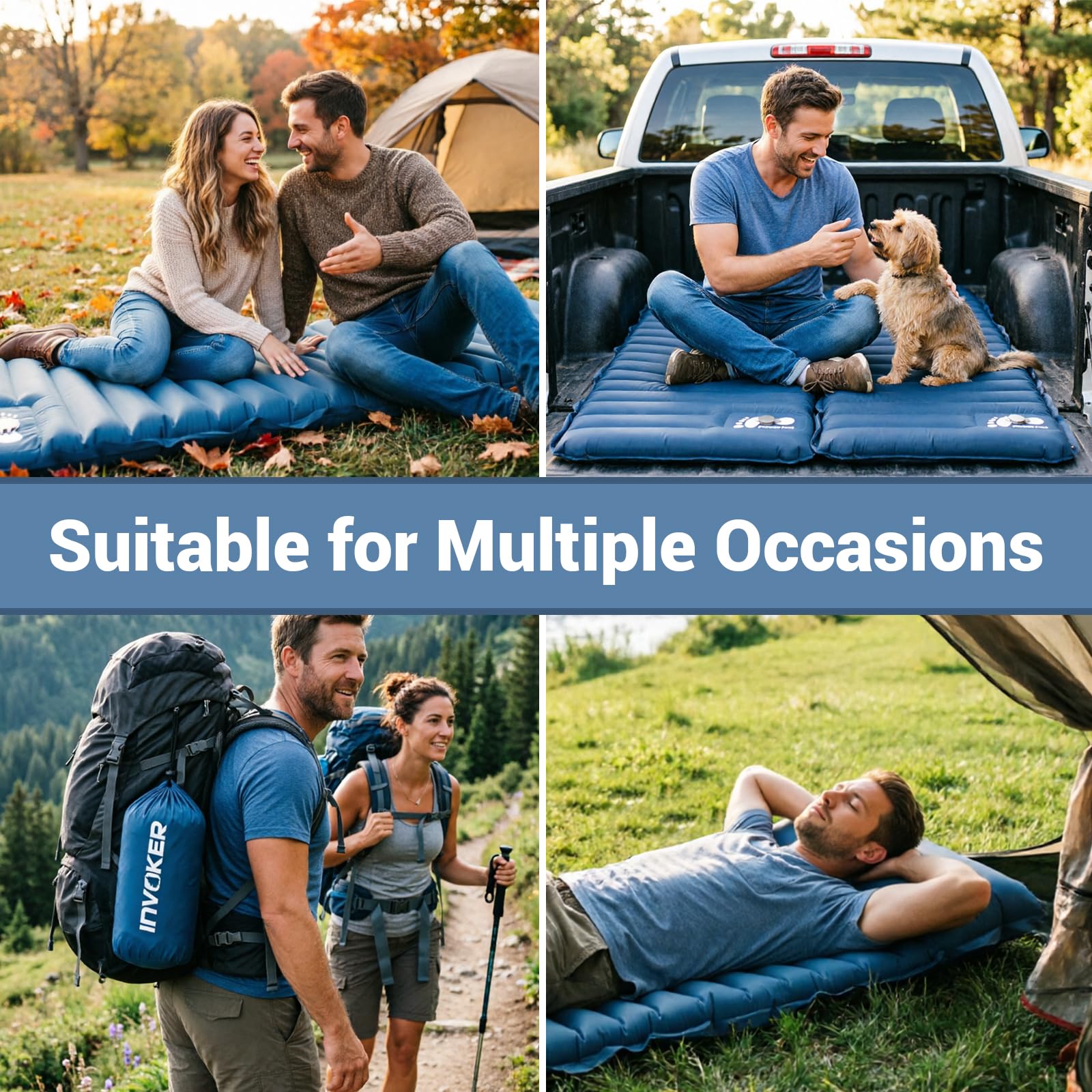 INVOKER pad set up inside tent illustrating comfortable campsite sleeping