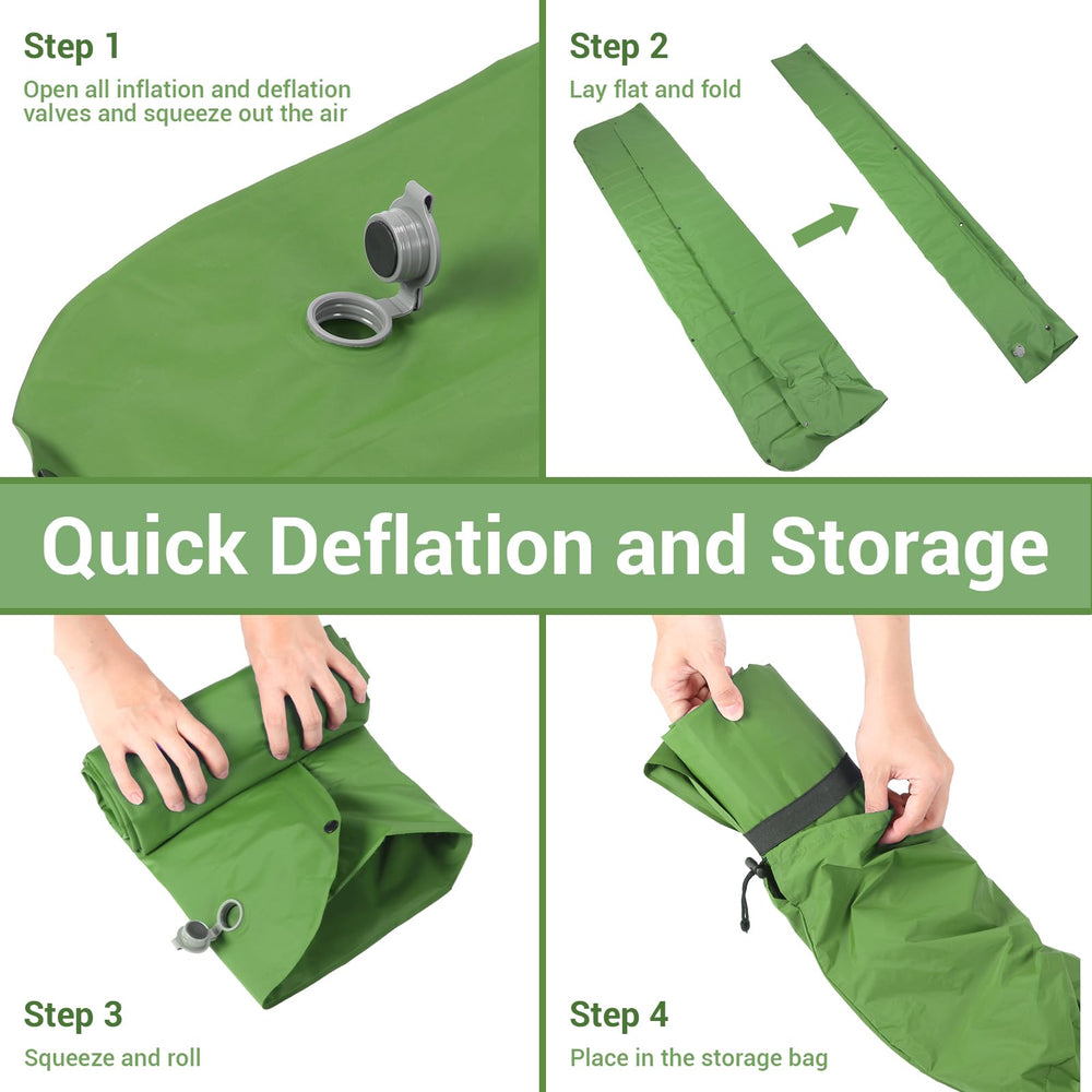 INVOKER compact packed pad clipped to a backpack for easy transport